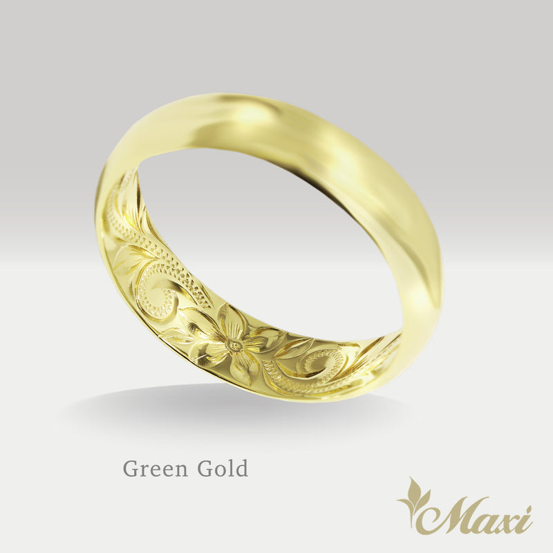 5mm Inner Engraved Ring_Barrel Shaped [14K/18K Gold/Platinum]