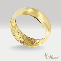 6mm Inner Engraved Ring_Barrel-Shaped [14K/18K Gold/Platinum]