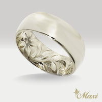 8mm Inner Engraved Ring_Barrel-Shaped [14K/18K Gold/Platinum]