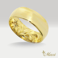 8mm Inner Engraved Ring_Barrel-Shaped [14K/18K Gold/Platinum]