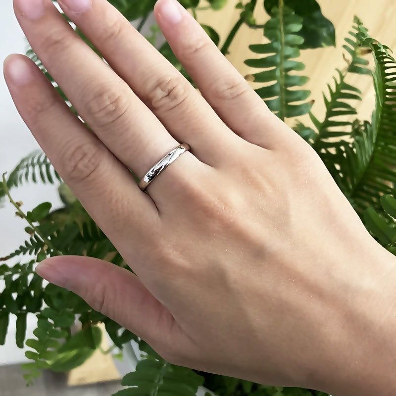 3mm Inner Engraved Ring_Barrel-Shaped [14K/18K Gold/Platinum]