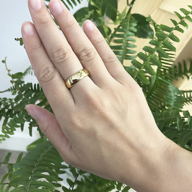 6mm Inner Engraved Ring_Barrel-Shaped [14K/18K Gold/Platinum]