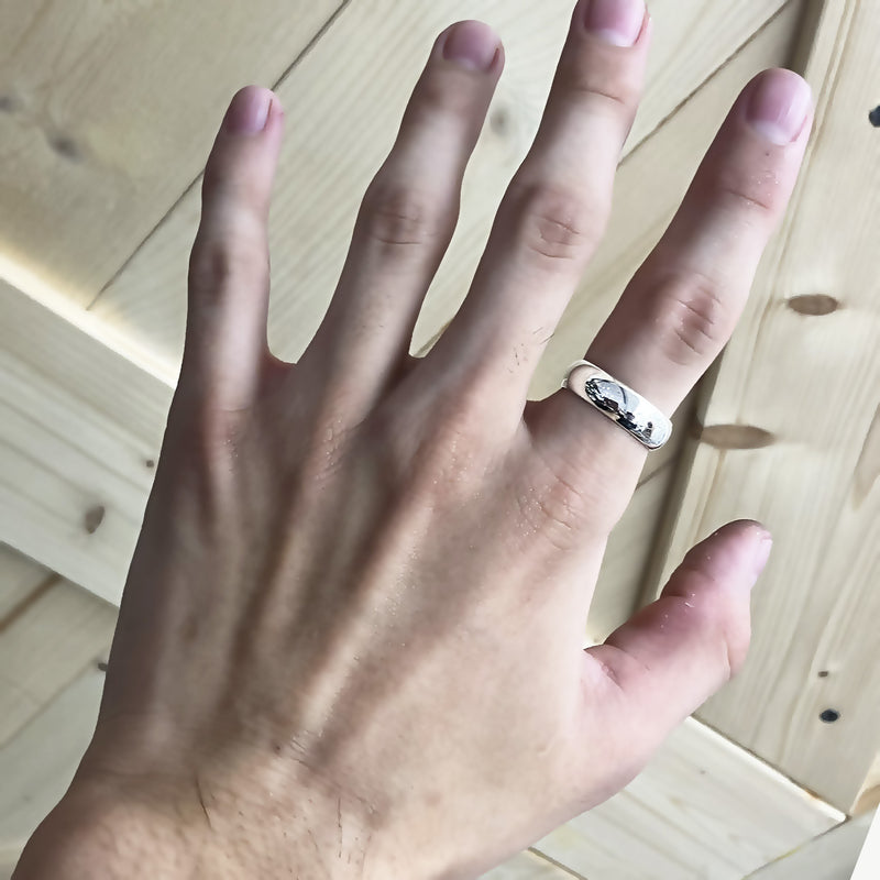 6mm Inner Engraved Ring_Barrel-Shaped [14K/18K Gold/Platinum]