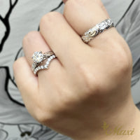 2mm Kohola Whale Tail_Half Eternity Diamond Ring [14K/18K Gold]