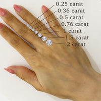 0.5 Carat Round Lab-Grown Diamond Maile Leaf Ring [14K/18K Gold/Platinum]