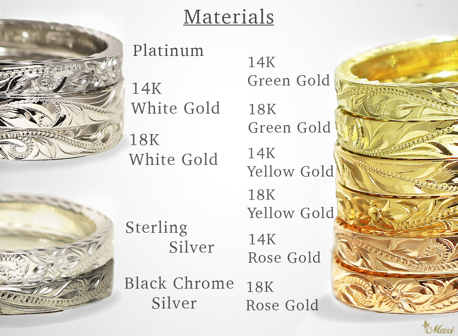 3mm Inner Engraved Ring_Barrel-Shaped [14K/18K Gold/Platinum]