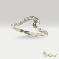 1.5mm Kohola Whale Tail_Half Eternity Diamond Ring [14K/18K Gold]