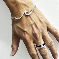 [Silver 925] Enamel Wave Ring Small 8mm (R0298) 