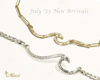Nalu Wave Bracelet with Paper Clip Cahin [14K Gold]