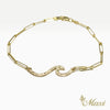 Nalu Wave Bracelet with Paper Clip Cahin [14K Gold]
