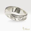 [Silver 925] White Enamel 6mm Ring [Made to order] (R0439)