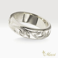 [Silver 925] White Enamel 6mm Ring [Made to order] (R0439)