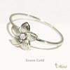 Matte Plumeria Flower Ring with Diamond_Large [14K/18K Gold]