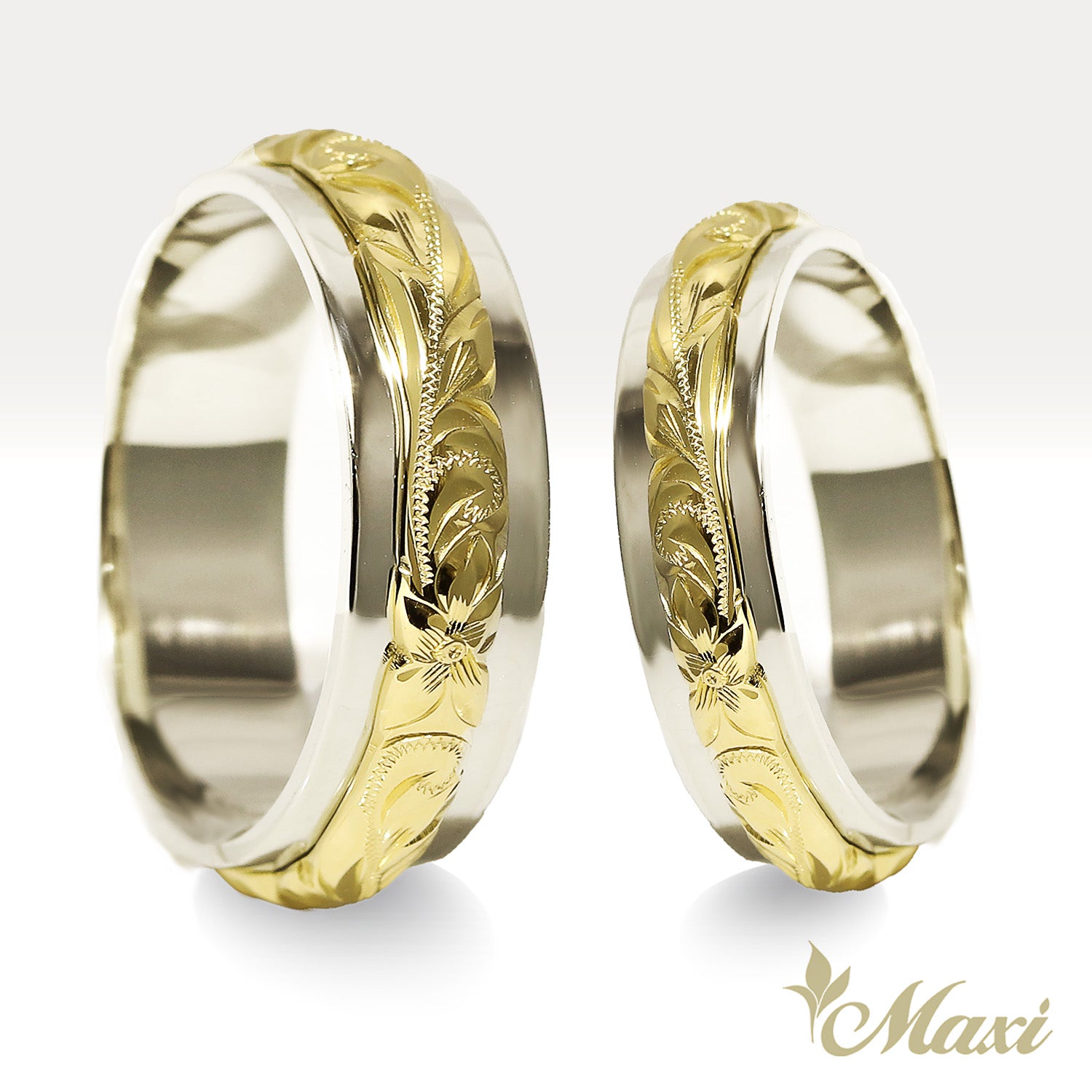 Two Tone_Hawaiian Couple Rings [14K/18K Gold]