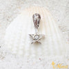 [14K Gold] Star Pendant with Diamond-Hand Engraved Traditional Hawaiian Design (P0498)