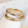 [14K/18K Gold] Twisted Open Ring with Round Diamond [Made to Order] (R0141)