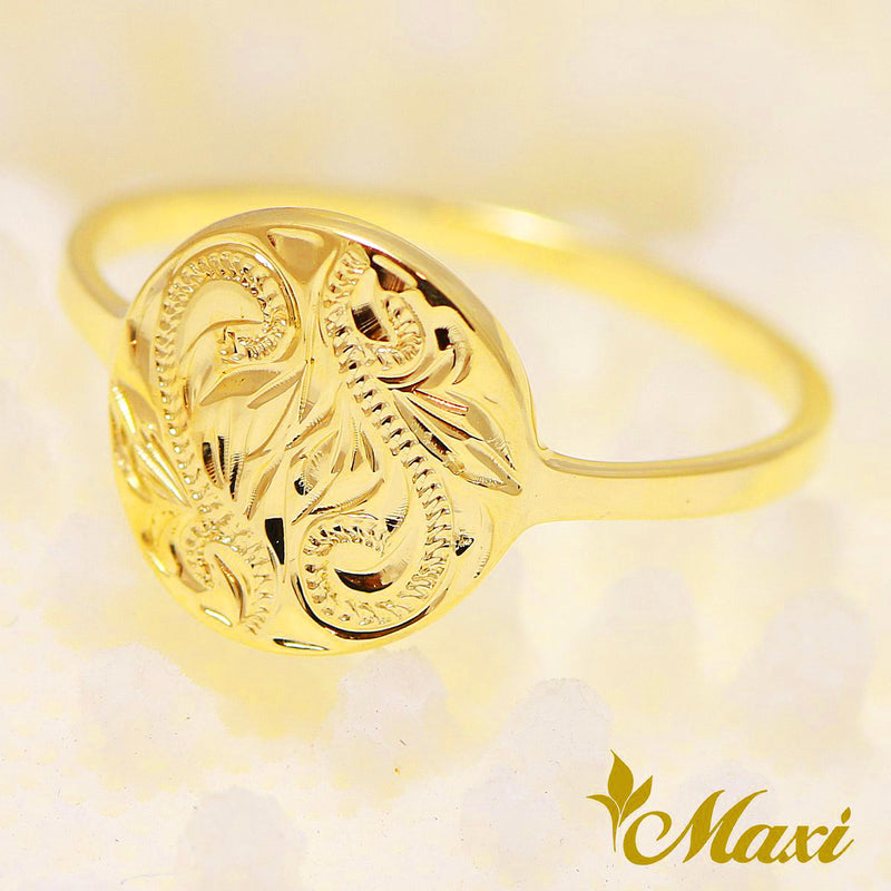 [Gold Plated Silver] Disc Ring [Made to order] (R0643-C)